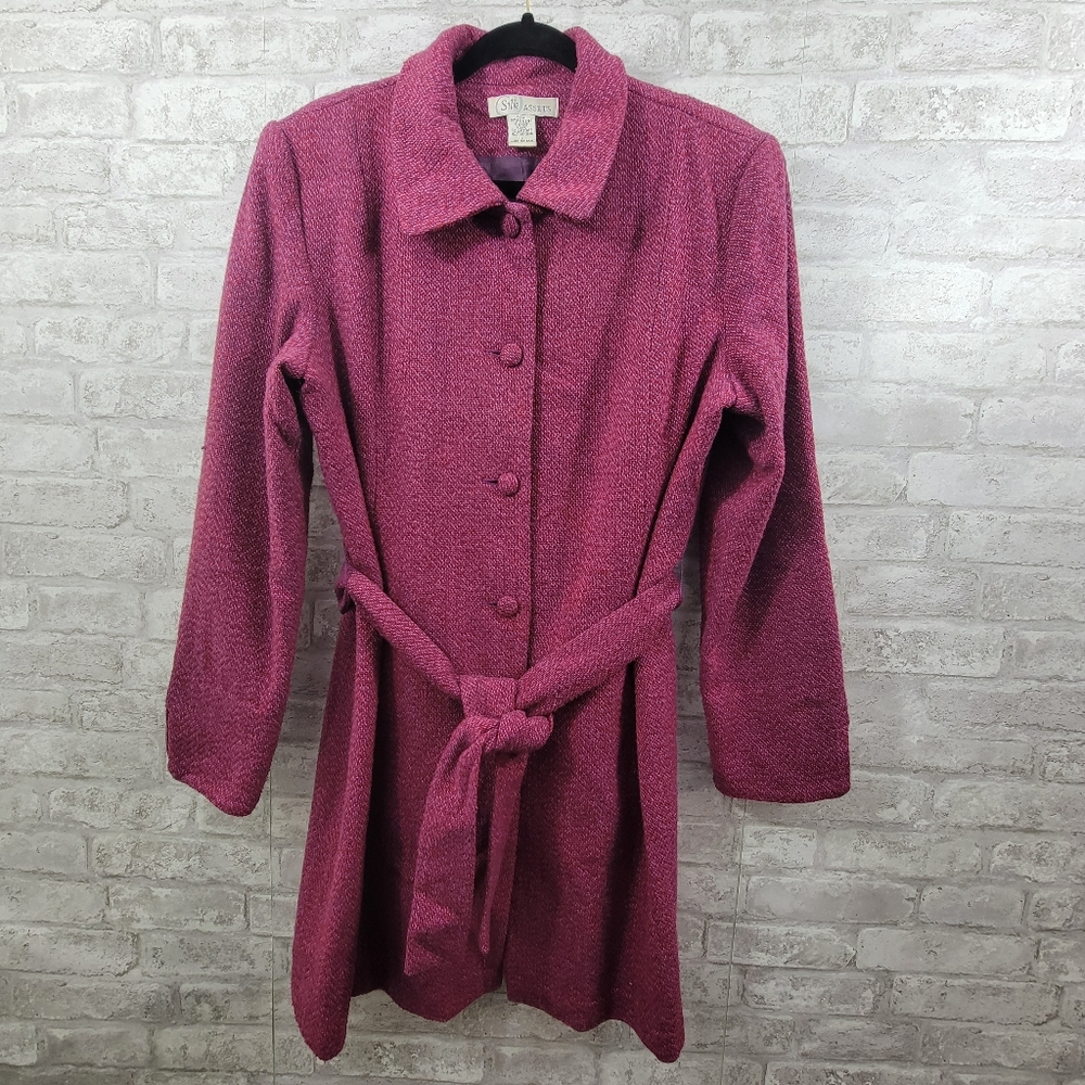 Silk Assets pea coat women's large